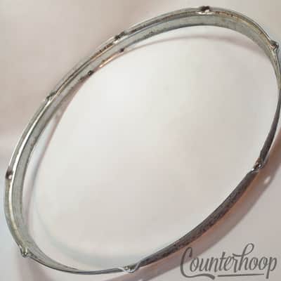 Slingerland 18" Floor Tom Drum Batter/Resonant Rim/Hoop 8-Lug Chrome Stick-Saver image 2