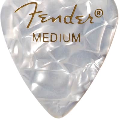 Fender Premium Celluloid 351 Shape Picks, Medium, White Moto - 36 Pack image 2