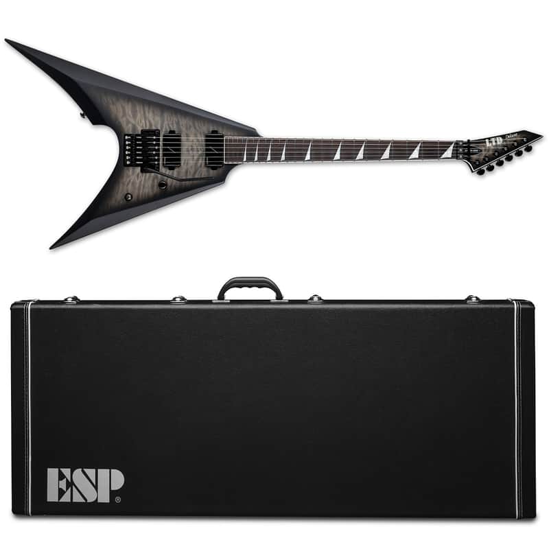 ESP LTD ARROW-1000 QM Charcoal Burst Satin FR Floyd Rose Electric Guitar - BRAND NEW + ESP HARD CASE image 1