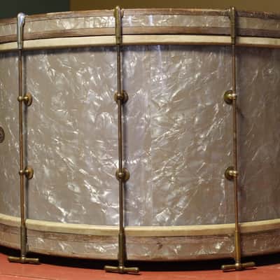 1920's Ludwig & Ludwig 14"x27.5" Bass Drum in Lavender Pearl image 3