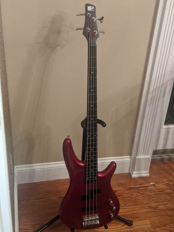 2004 Ibanez  SR300 DXF SoundGear Fretless - 4 String Bass Guitar 2004 Candy Apple Red image 1