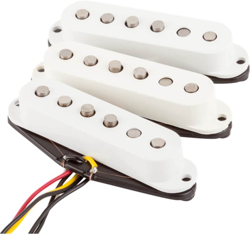 Fender Tex-Mex Stratocaster Single Coil Pickup Set, White image 1