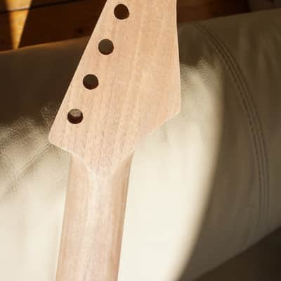Custom Inlaid reverse head Pau Ferro Walnut custom guitar neck left fits stratocaster rare 2021 ligh image 6