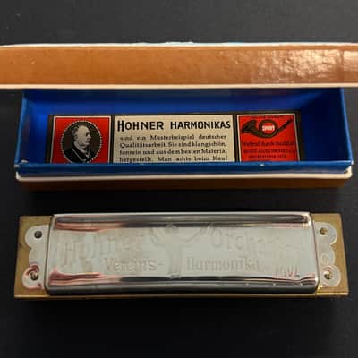 Vintage Hohner Orchester I Vereins-Harmonika Harmonica w/ Original Case – Made in Germany image 4