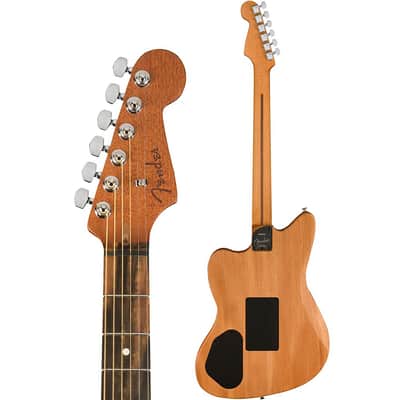 Fender American Acoustasonic Jazzmaster Acoustic-Electric Guitar Regular Natural image 4