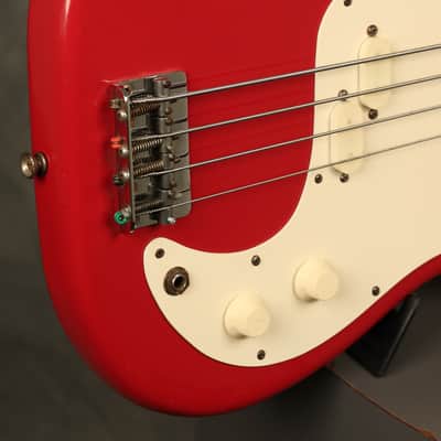 1983 Fender Bullet Bass Deluxe B-34 long scale Red image 12