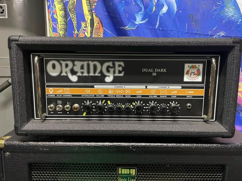 Orange Dual Dark 50 2-Channel 50-Watt Guitar Amp Head 2014 - 2023 - Black image 1