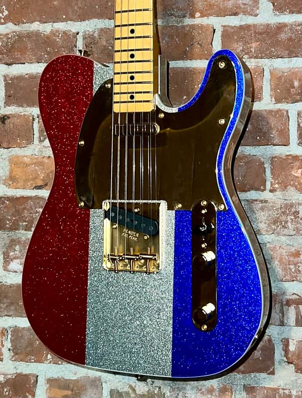 New Fender Buck Owens Telecaster, Red, Silver and Blue Sparkle, Grab this one by the Horns, Buckaroo!