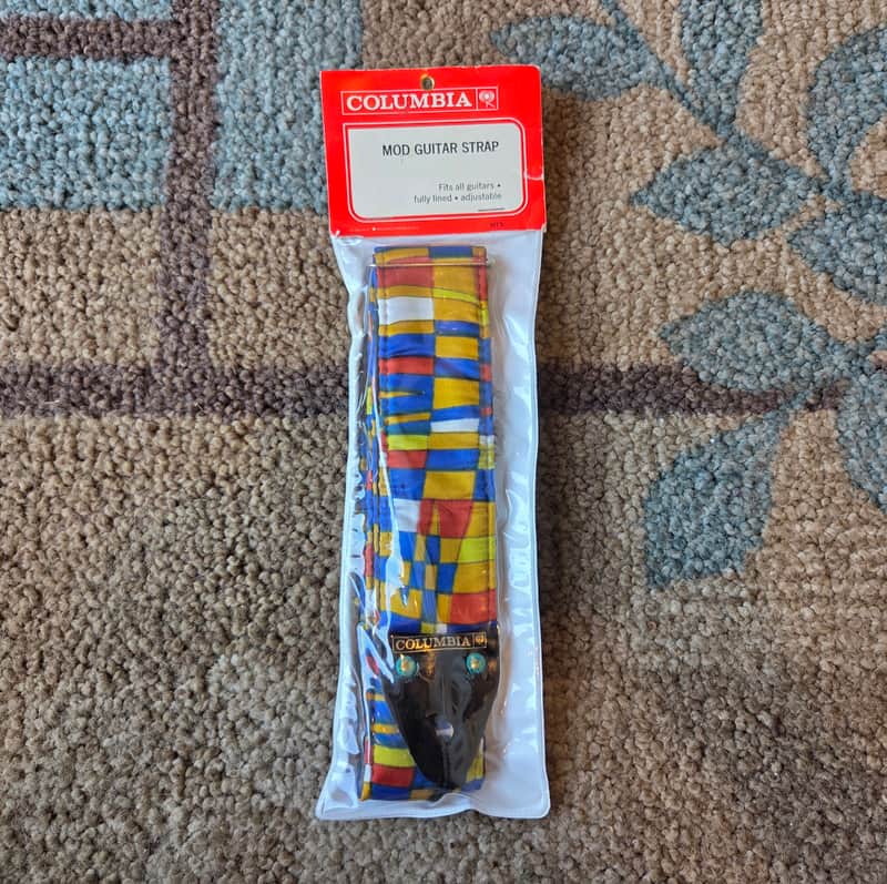 NOS Vintage 1970's Columbia Mod Guitar Strap in Original Packaging! image 1