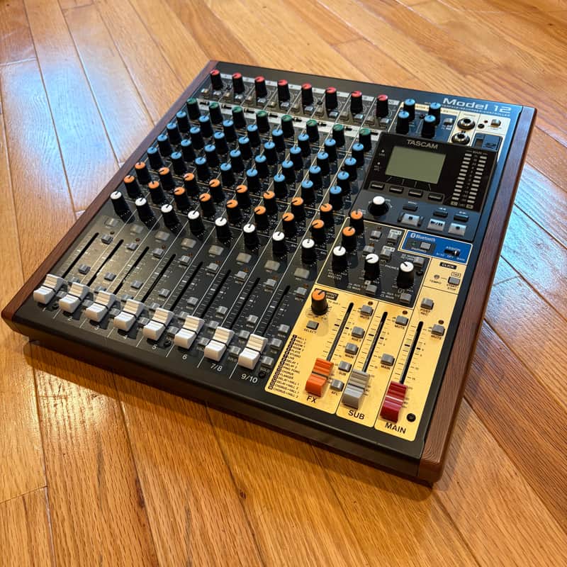 TASCAM Model 12 Multitrack Recorder / Mixer / USB Interface 2020 - Present - Black with Wood Cheeks image 1