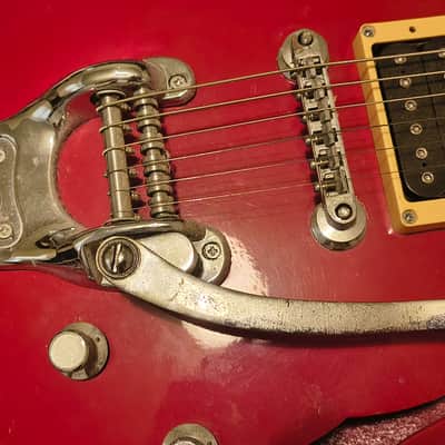 Burns-Baldwin 712 Silvertone 1966 - Beautiful Red Gloss - Bigsby image 8