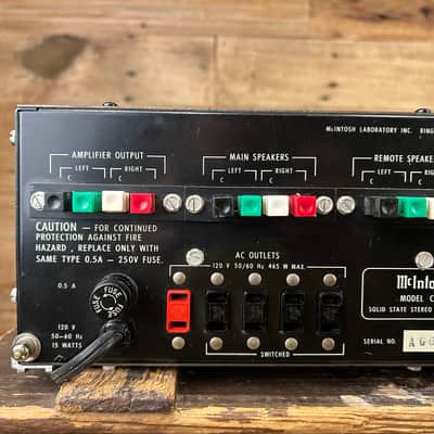 McIntosh C-26 Preamplifier 1970’s - Black/green image 14