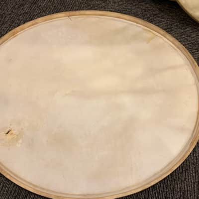 Set of 4 - Vintage Slingerland 22" & 28" Calfskin Bass Drum Heads (Rm3) image 3