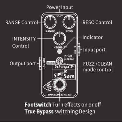 Simple Sam Schwepa B MICRO Bass/Guitar Dynamic Envelope Effects Pedal True Bypass Mooer Sweeper Clone image 8