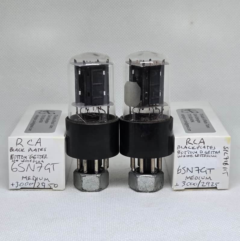 RCA Black Plate 6SN7GT Well Matched Pair (2.5%) NOS 6SN7 image 1