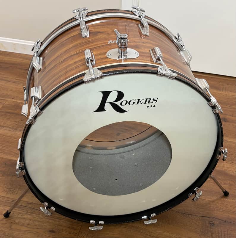 Rogers 24”x 14” Fullerton Era 1970’s Script Badge Bass Drum - KOA Finish image 1