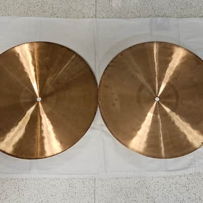 Vintage Zildjian Amir 14" Hi-Hat Cymbals Pair 970g/1388g USA 1980s image 5