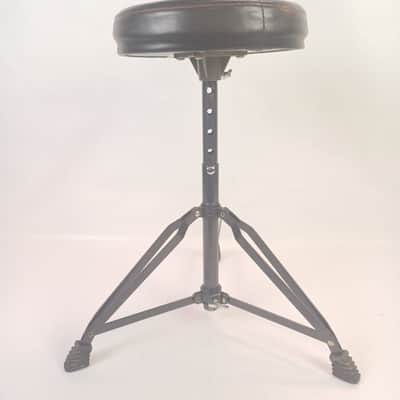 First Act Drum Throne Heavy Duty Double-Brace Seat Chair Black Powdercoat image 1