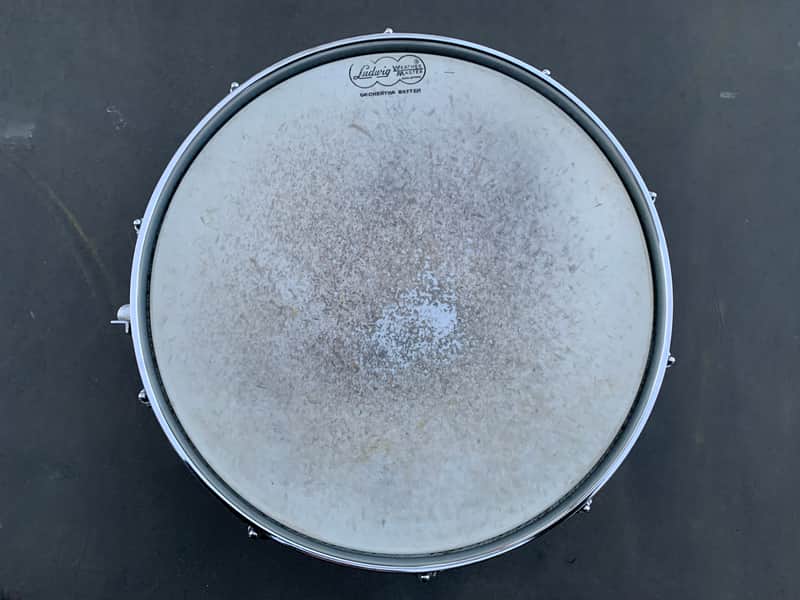 Ludwig Supraphonic 5x14" 10-Lug Aluminum Snare Drum with Keystone Badge 1968 image 1