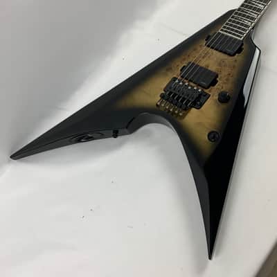 ESP E-II Arrow Nebula Black Burst Burled Maple Burl BLK Fishman Floyd Rose Stainless Steel frets With ESP Case! B-Stock image 9