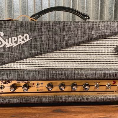 Supro 1699RH Statesman 2-Channel 50-Watt Tube Guitar Head 2017 - Present - Black Rhino image 5