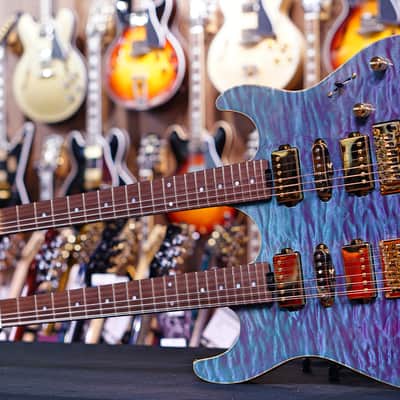 ESP Custom shop Hiend Spec Snapper CTM double Neck  2019 Custom color image 3