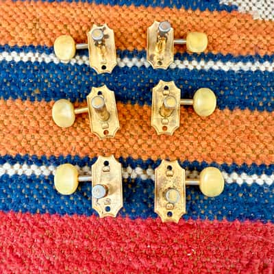 Vintage 1950's Guild Kluson "No-Line" Gold Guitar Tuners X-350 Aristocrat Rare image 5