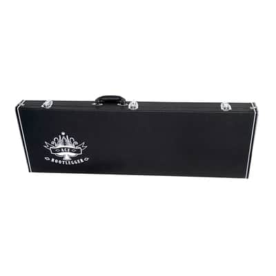 BootLegger Guitar Ace 4  String Headless Bass Honey Clear 7.8 Lbs With Stiletto Case & Flask image 15