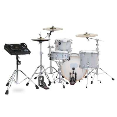 FREE TOM REBATE! - DW DWe 4pc Complete Electronic/Acoustic Drum Set w/Roland V71 Diamond Nebula image 3