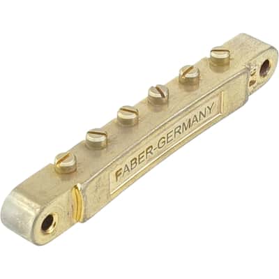 Faber ABRM-GAN ABRM Bridge, Fits 4mm studs, Aged Gold, Nylon saddles image 3