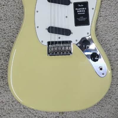 Mint Fender Player II Mustang Electric guitar, Maple Fingerboard, Hialeah Yellow -MIM image 1