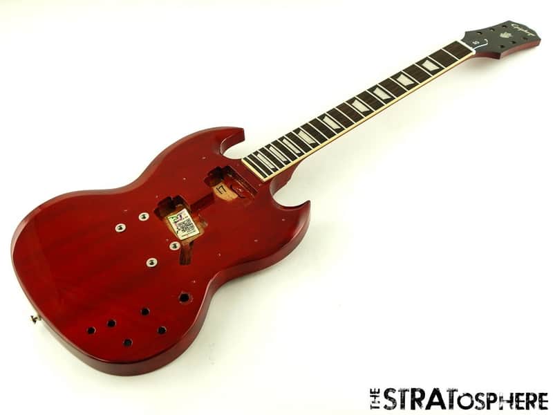 USED Epiphone SG Standard BODY + NECK Guitar Parts, Cherry image 1