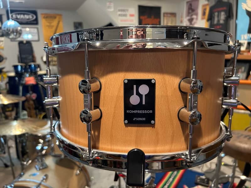 Sonor Kompressor 13x7" Beech Snare Drum 2023 - Present - Natural image 1