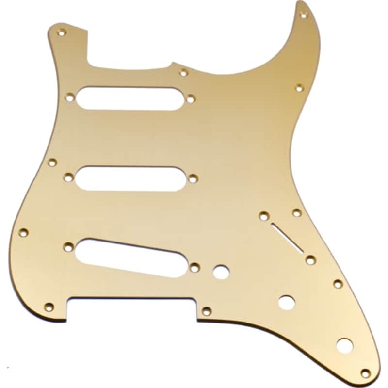 Gold Pickguard - Strat® style, 11 hole, Anodized Aluminum image 1