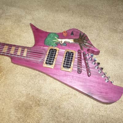 private stock Tree of Life guitar/bass,ultra rare,solid purpleheart neck thru+fanned, 7,8,9or10 strings image 2
