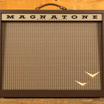 Magnatone Panoramic Stereo Electric Guitar Amplifier Combo - 12W Stereo - 2x10" - Traditional Brown image 2