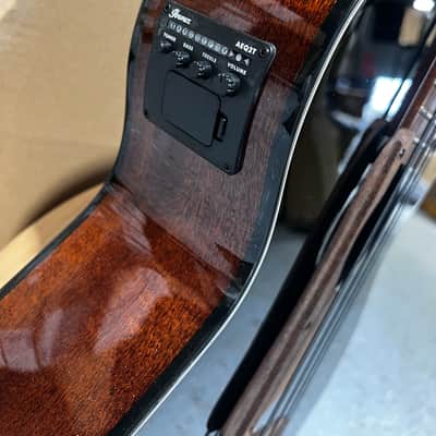 Ibanez AEGB24E AEG Acoustic-electric Bass Guitar - Black High Gloss image 2