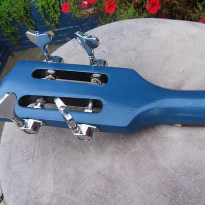 GIBSON EBO early 1970 PELHAM BLUE SLOTTED HEADSTOCK ORIGINAL refinished image 17
