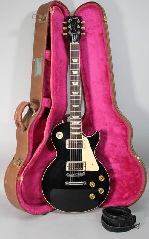 1991 Gibson Les Paul Standard Ebony Black w/OHSC image 1