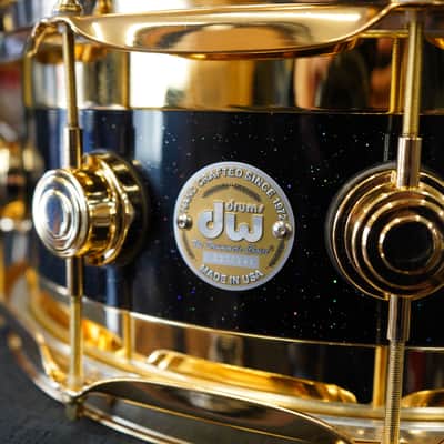 DW USA Collector's Series R30 "Starman" Neil Peart Signature Edge 6x14" Icon Snare Drum image 6