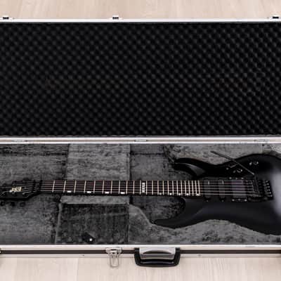 1995 ESP Custom Shop Horizon-Custom SSH Superstrat Black Satin w/ Floyd Rose, Case image 17
