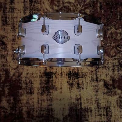 Ddrum Dominion birch - Paper white 6.5x14 snare drum image 1