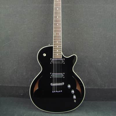Parkwood H2 Black Hybrid Electric Semi-Hollowbody Guitar w/ Hardshell Case image 1
