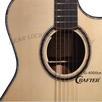Crafter LX G-4000ce all solid Alpine Spruce & Macassar Ebony grand auditorium electronic guitar with LR BAGGS Anthem pickup image 8