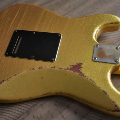 American Fender Stratocaster Relic Custom Gold Sparkle HSS Texas Specials image 21