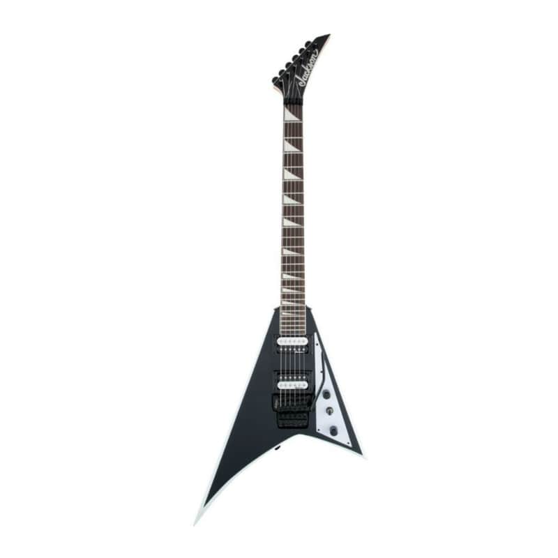 Jackson JS Series Rhoads JS32 6-String Right-Handed Electric Guitar with Poplar Body, Maple Neck, and Amaranth Fingerboard (Black with White Bevels) image 1