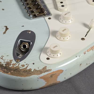 Fender Custom Shop Stratocaster 1957 Hardtail REL Faded Aged Sonic Blue 2022 image 8