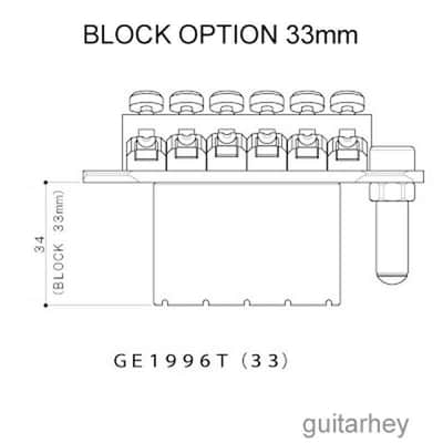NEW Gotoh Ge1996T Floyd Rose Tremolo LEFTY Bridge for Guitar LEFT HANDED - BLACK - 33mm Block image 3