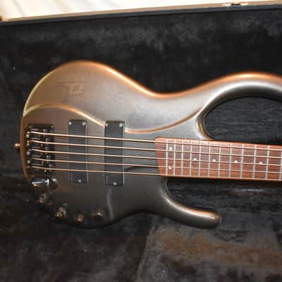 ibanez  edc 705 ergodyne 5 string bass guitar metallic grey image 2