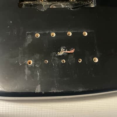 1980's Japan Charvel Jackson Model 2B P & J Black Bass Guitar Body image 4